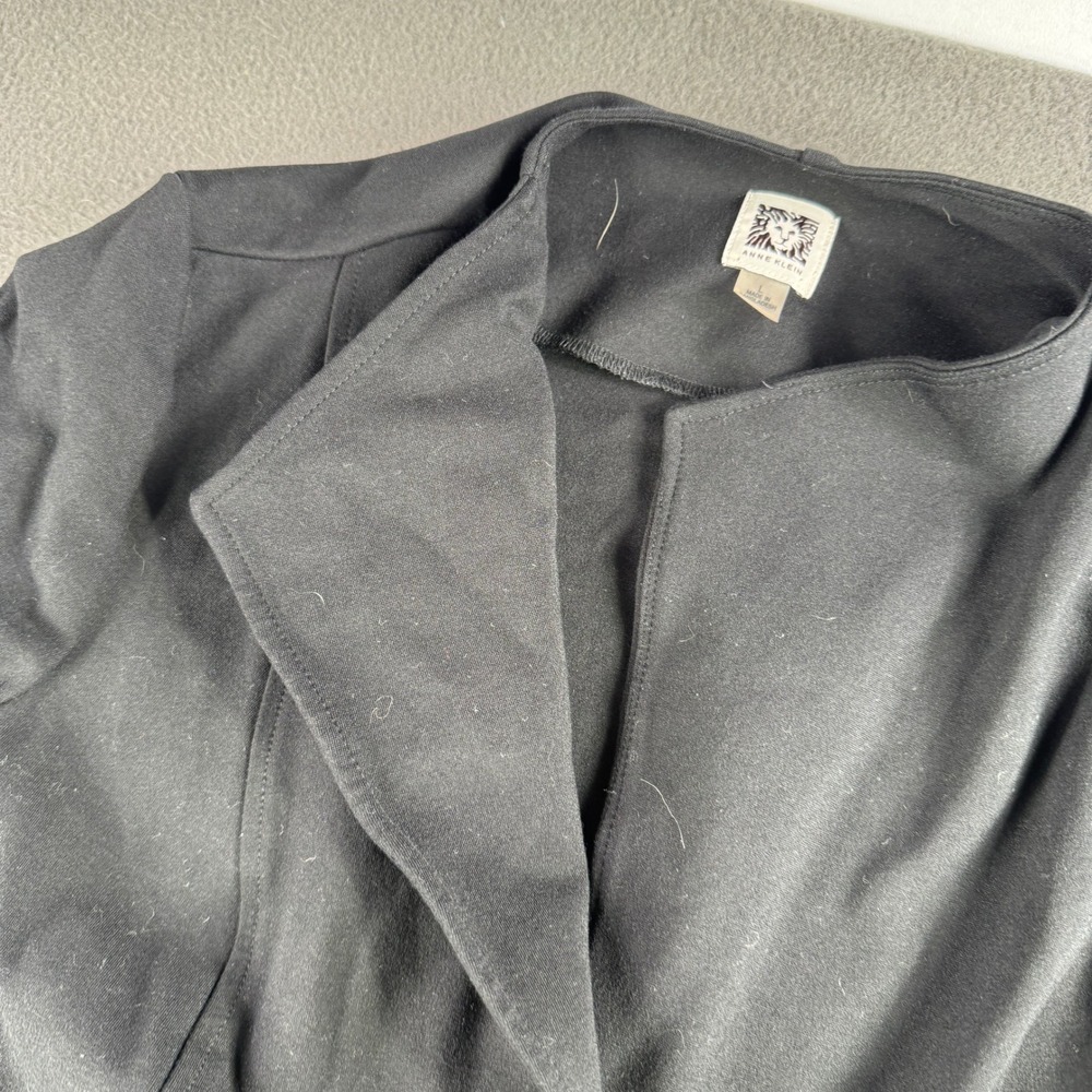 Anne Klein Jacket Women L‎ Gold Buttons Pockets Coat Military Style Goth Street - Picture 8 of 9